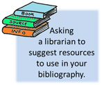 Asking a librarian to suggest resources to use in your bibliography