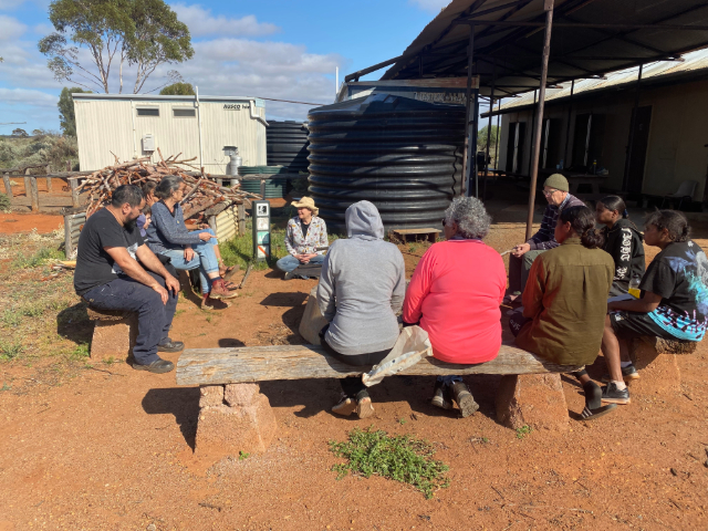 Meeting at Credo Station, Great Western Woodlands.