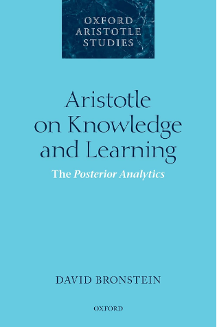 Aristotle on Knowledge and Learning by David Bronstein