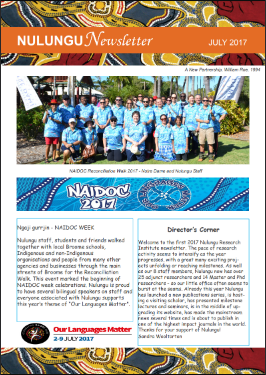 Front page of Newsletter, July 2017