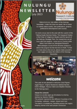 Front page of Newsletter, July 2023