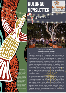 Front page of Newsletter, December 2025