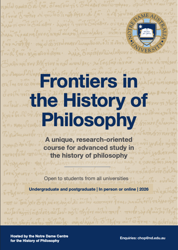 Frontiers in the History of Philosophy
