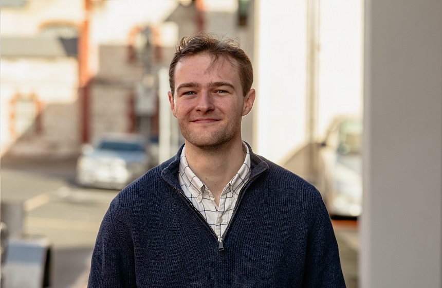 Fremantle student Matthew outside on Cliff Street