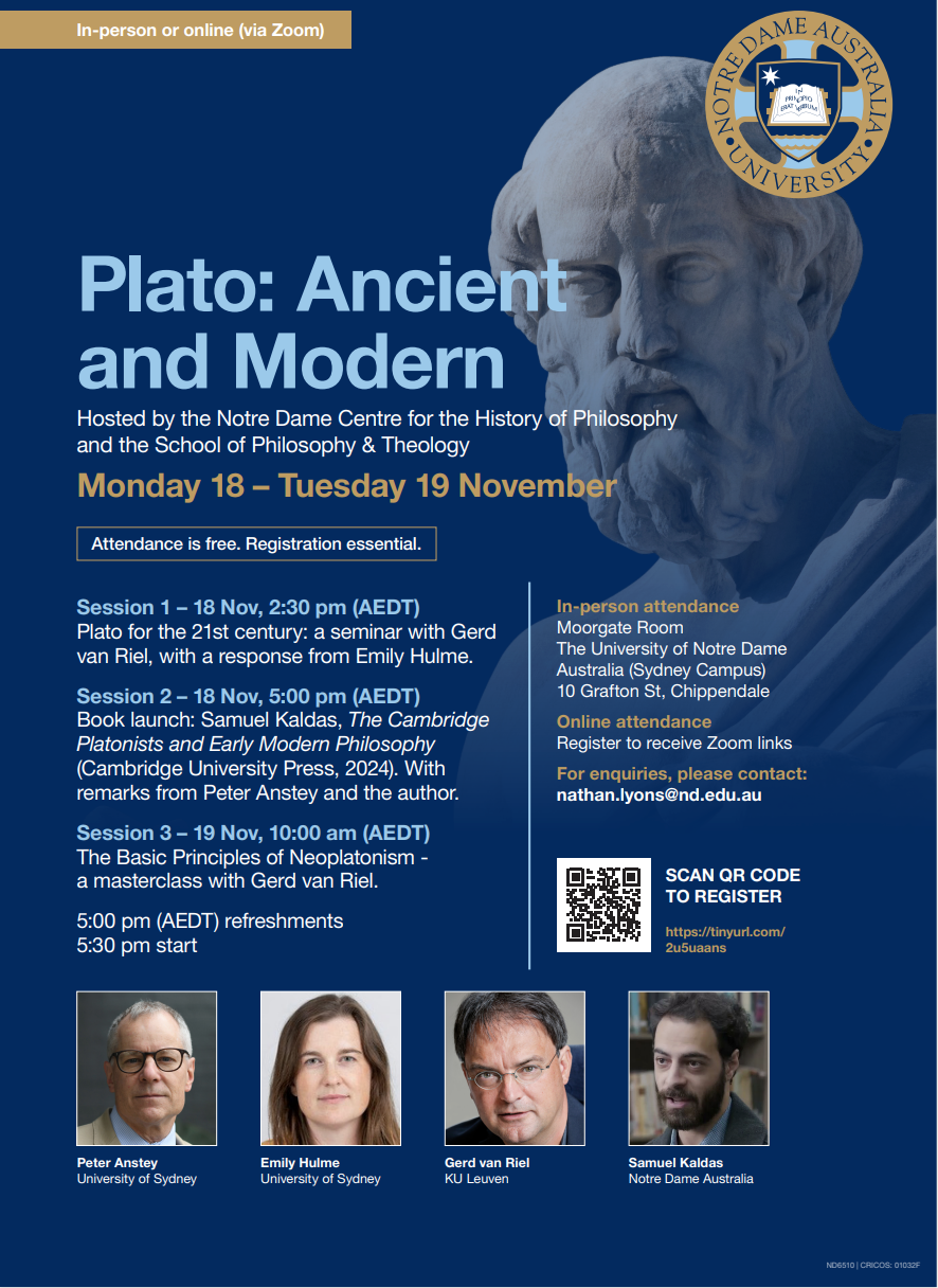 Plato: Ancient and Modern November 2024