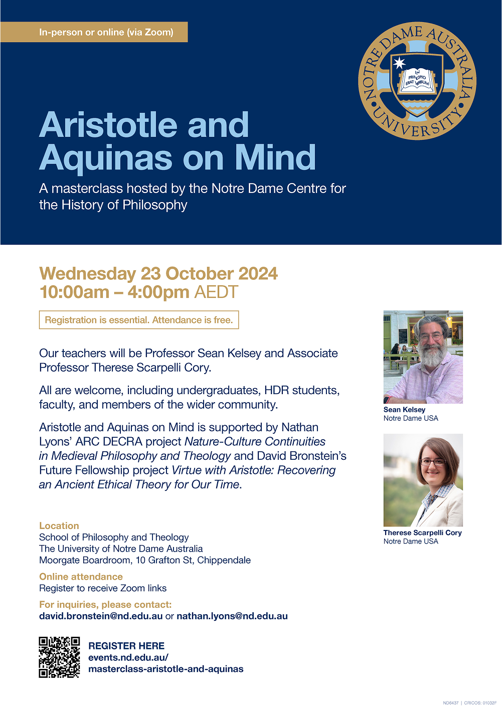 Aristotle and Aquinas on Mind October 2024